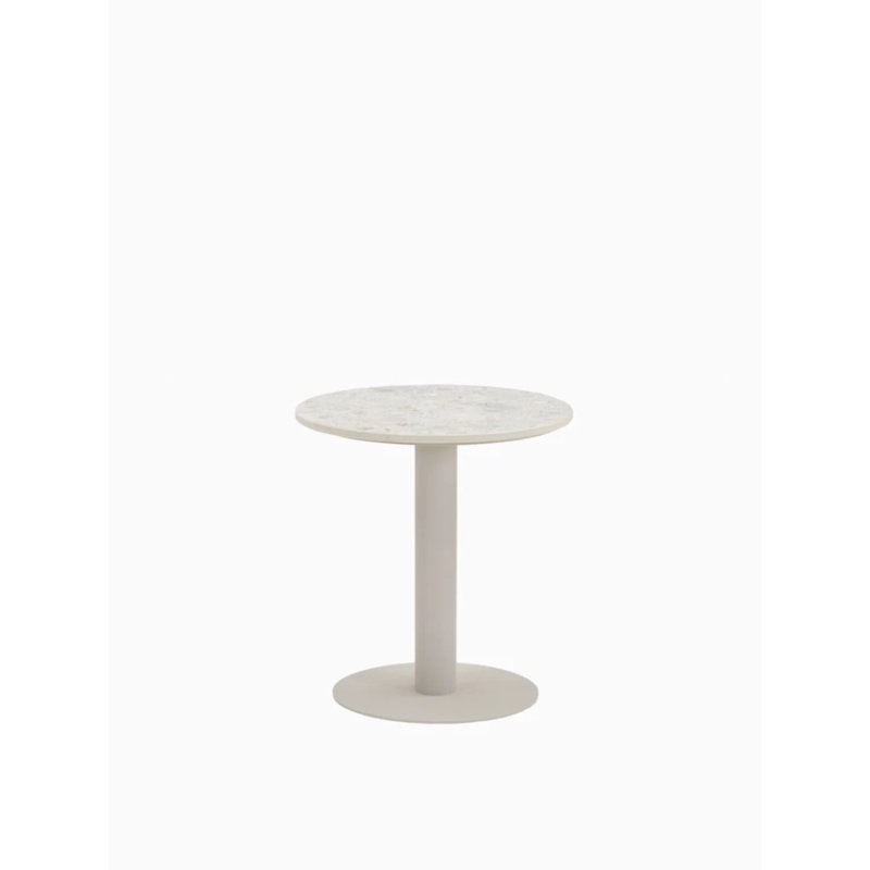 Kodo Outdoor Round Side Table, Dune White, 17'' H x 15'' W x 15'' D, Dune White