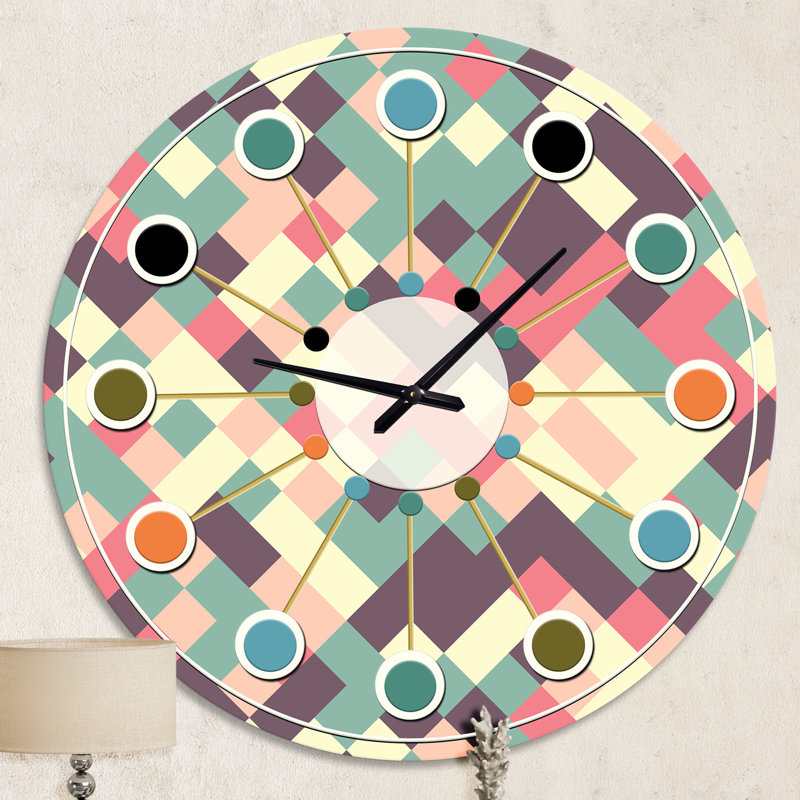 Horloge murale rétro Mid-Century, Moyen