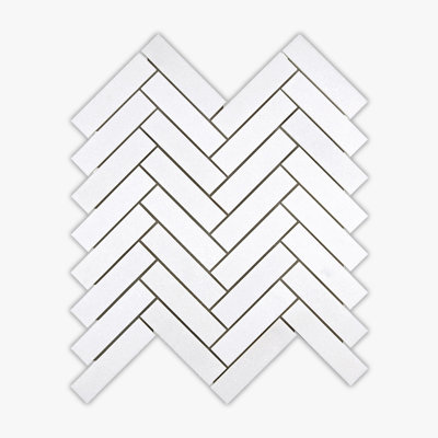 Thassos 11" x 12" Marble Mosaic Wall & Floor Tile