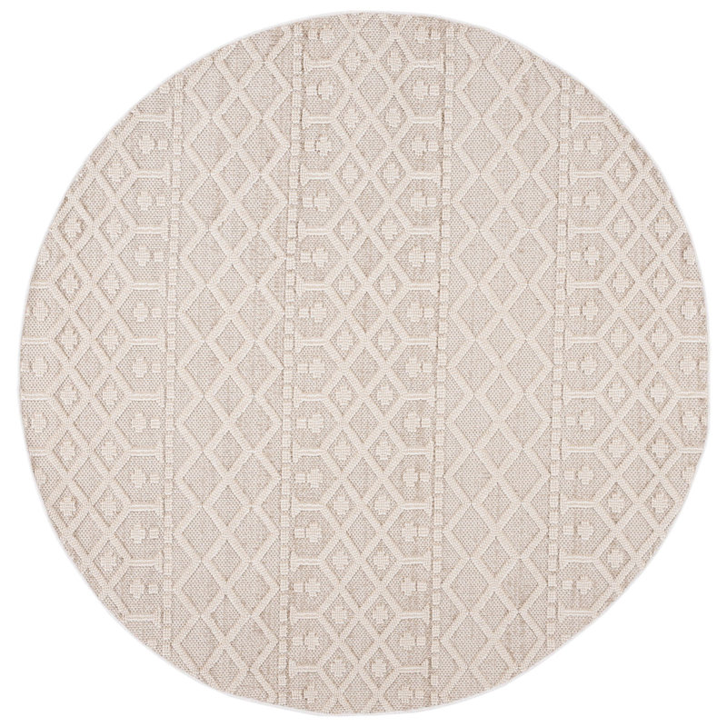 Deborahann Performance Geometric Rug, Round 6'7"