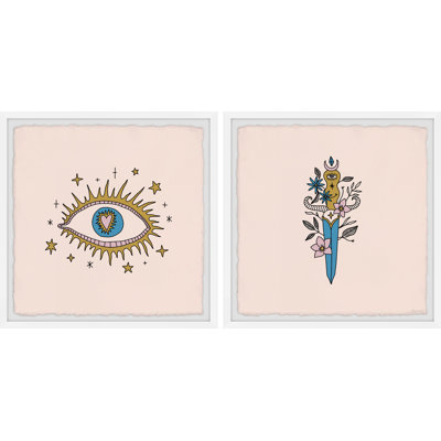 Parab I See Hearts by Marmont Hill - 2 Piece Single Picture Frame Painting Set
