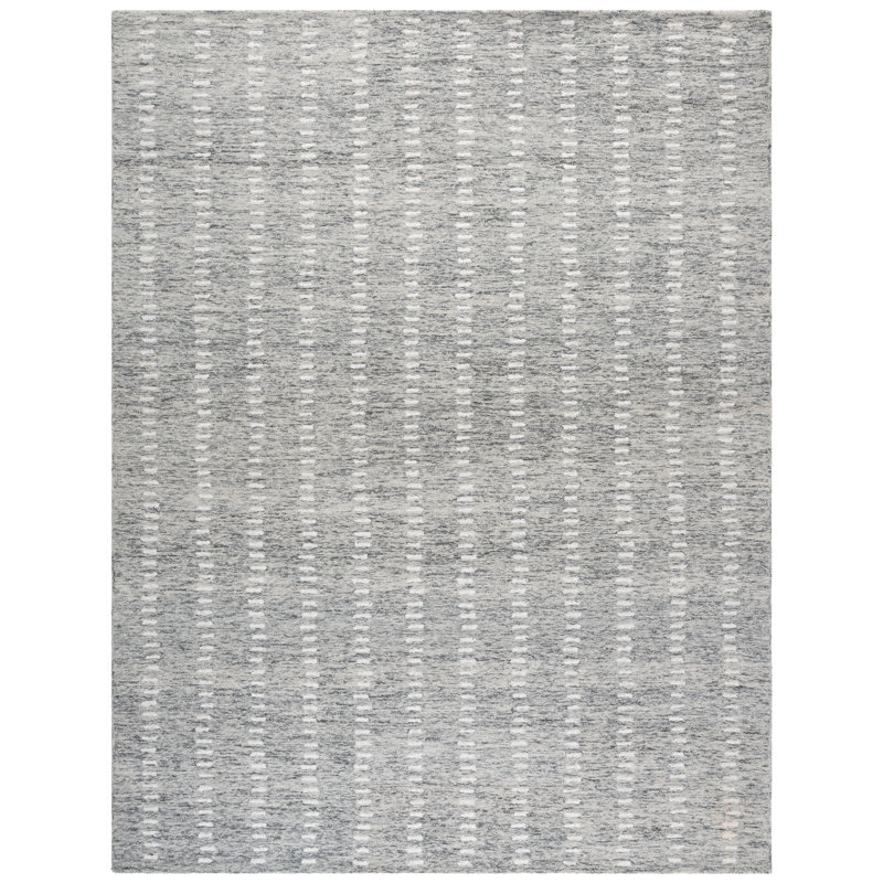 Tapis abstrait en laine / chenil / coton touffeté à la main Verree, Rectangle 8 pi x 10 pi