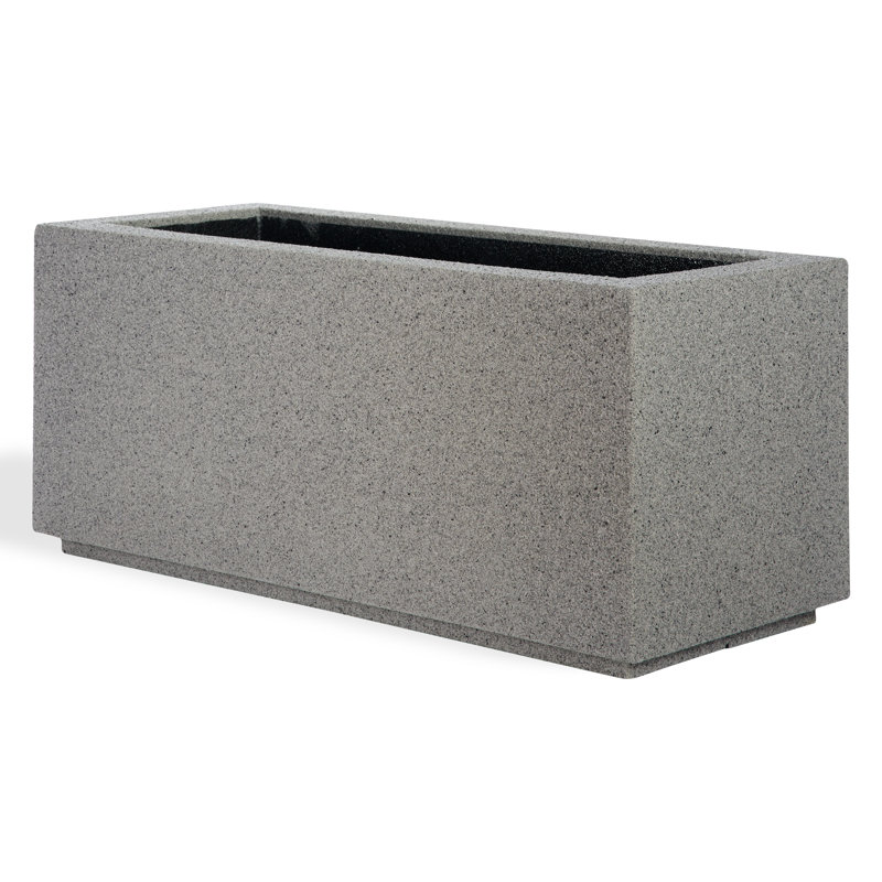 Argentine Trough Planter, Gray Granite
