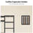 47.2” Baker's Rack With Coffee Pod Holder, Kitchen Coffee Bar With Power Outlet And Led Light, Microwave Stand With Storage Shelves, Metal Cabinet, Wire Basket, 8 Hooks-113791462