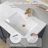 42 Inch Solid Surface Bathroom Vanity Top with Right side Integrated Sink, Bright White Seamless Countertop, Waterproof & Easy Install
