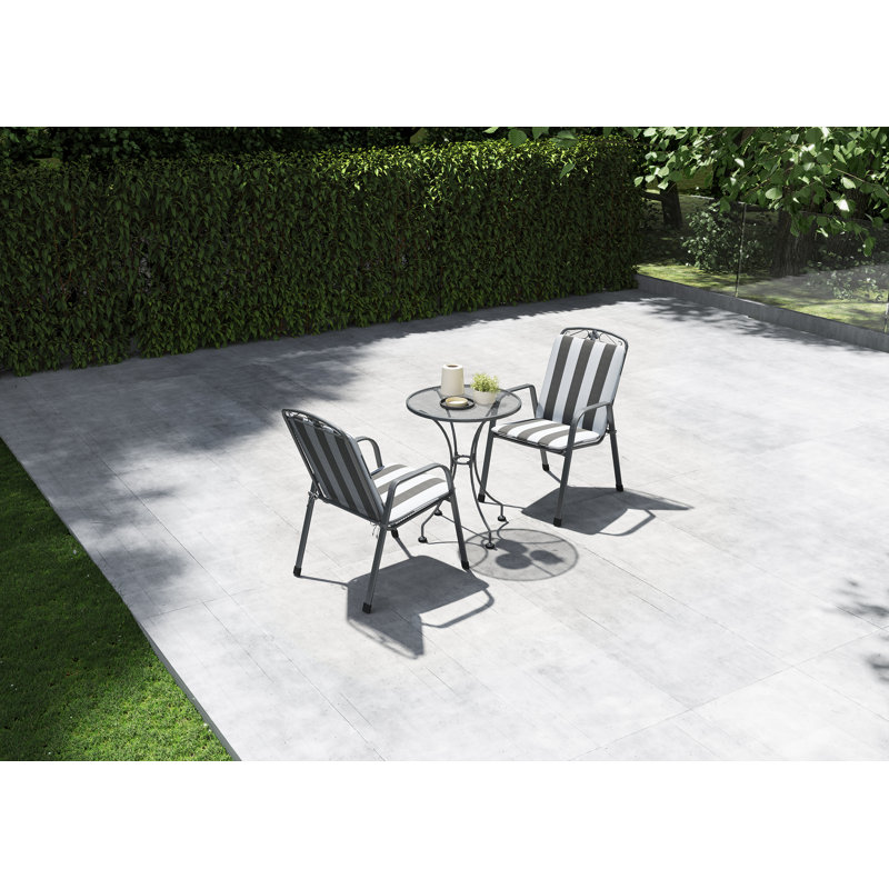 Round 2 - Person 60cm Long Bistro Set with Cushions