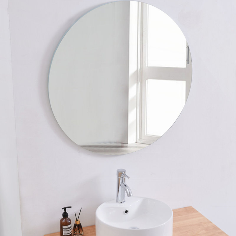 Miroir de salle de bain mural rond, 31,5 po x 31,5 po