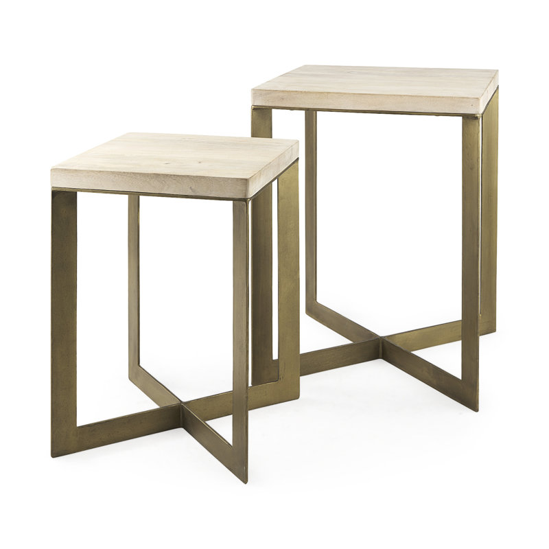 Ensemble de deux tables gigognes Waconia