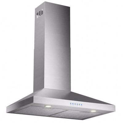 30 po. Hotte murale convertible 400 pi³ / min en acier inoxydable avec commande à bouton-poussoir, garantie à long terme