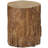 Tree Stump Stool, Decorative Side Table with Round Tabletop, with Wood Grain Finish,Natural