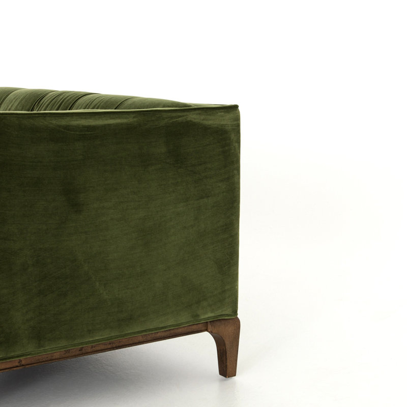 Dylan Sofa, Aspen Gray, Sapphire Olive Velvet