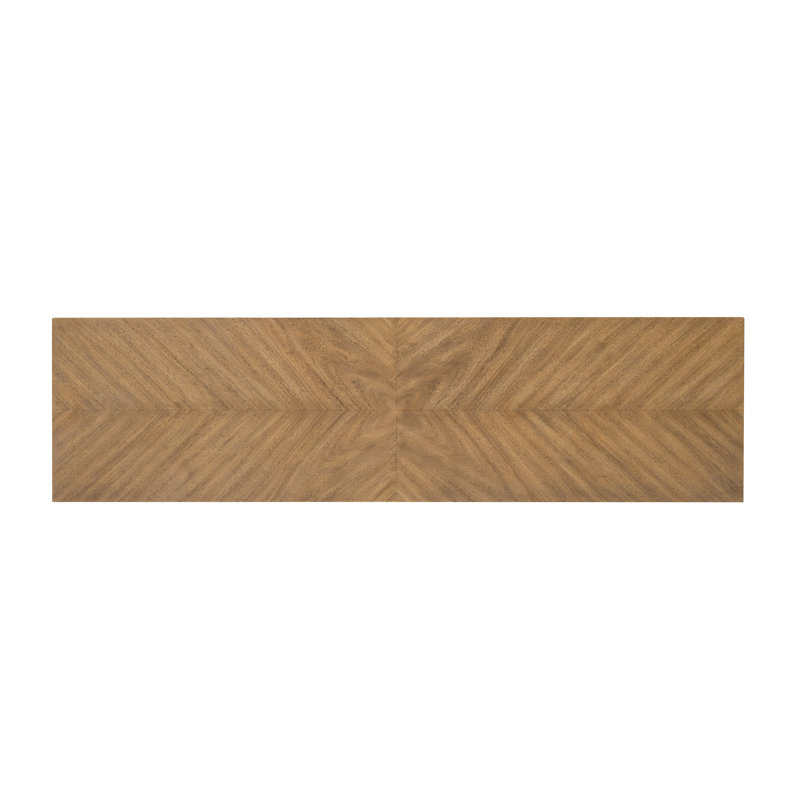 Light Wood and Gray 4-Door Mid-Century Modern Credenza