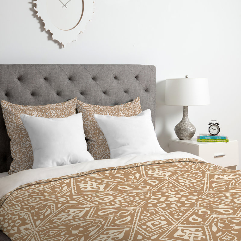 Aimee St Hill Geometric Shapes Duvet Cover, Red, Queen Duvet Cover + 2 Standard Shams