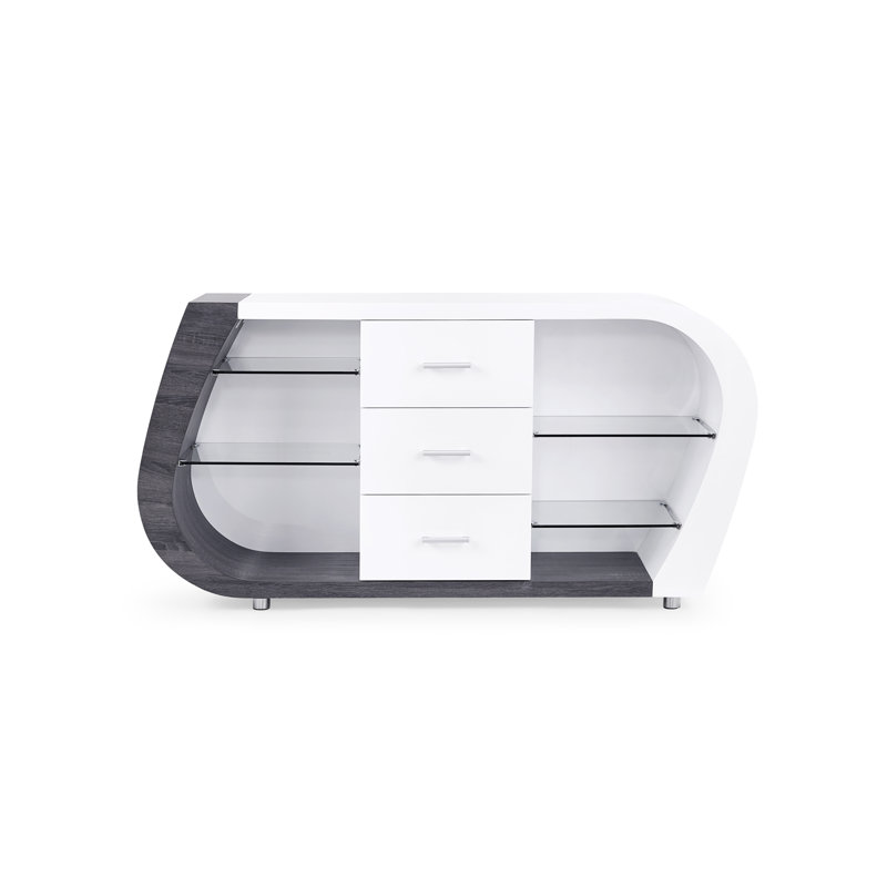 Buffet, Blanc / Gris