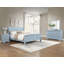 Ensemble de chambre à coucher Louis en bois massif 3 pièces pour lit simple, avec lit traîneau et style Louis-Philippe-134180113-134180116