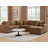 123" Oversized Sectional Sleepr Sofa U Shaped Sectional Sofa With Storage Chaise 4 Throw Pillows For Living Room-1371001315