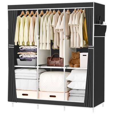 Rebrilliant Portable Closet,Wardrobe Closet Organizer with Cover