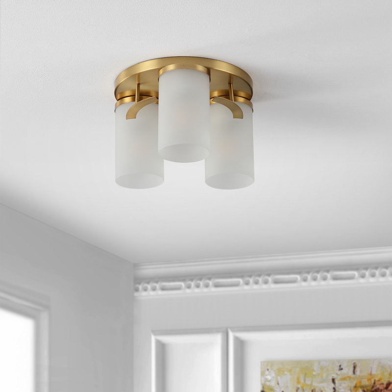 Plafonnier encastré 3 lumières 12 po Rudaigh, Laiton doré