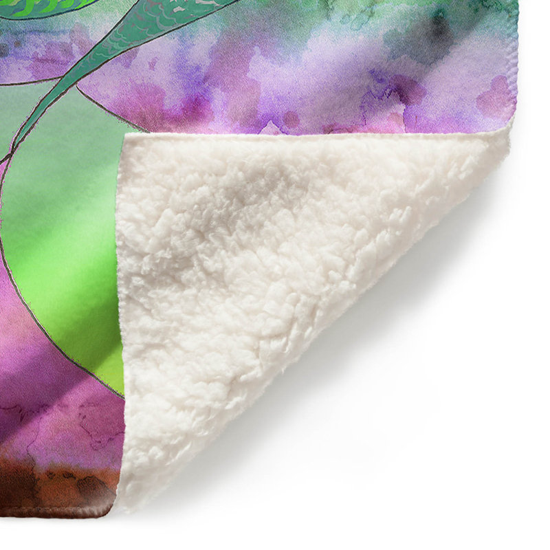Couverture sherpa doux 2 sirène perle, l 51 po x L 60 po