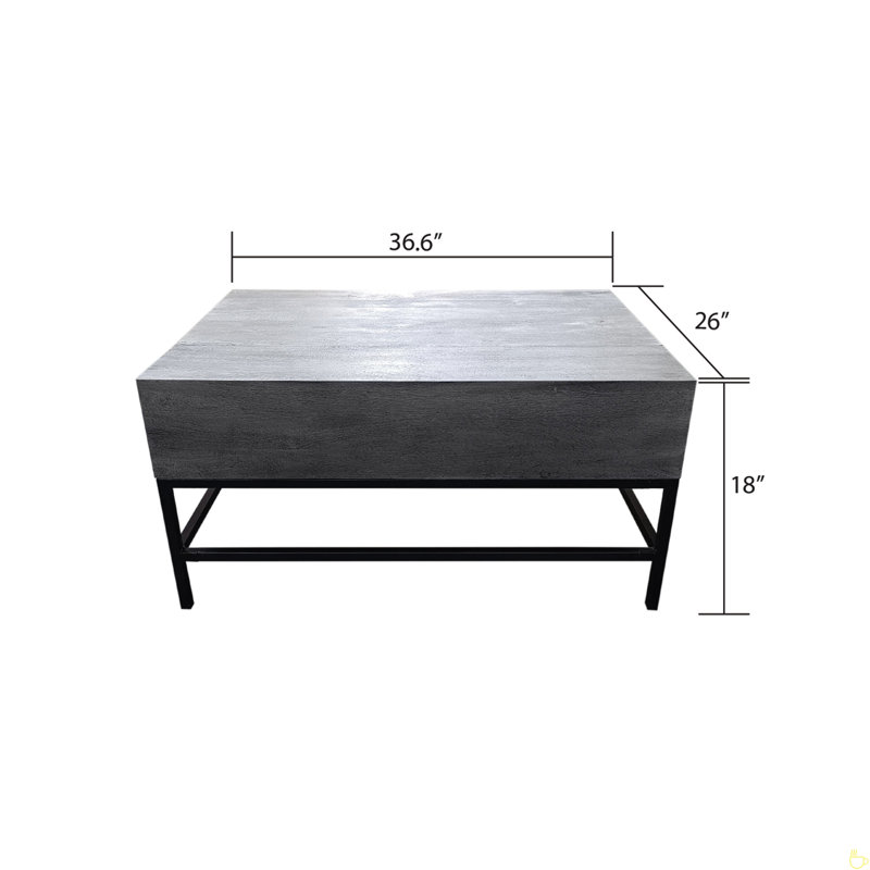 Table basse à plateau relevable