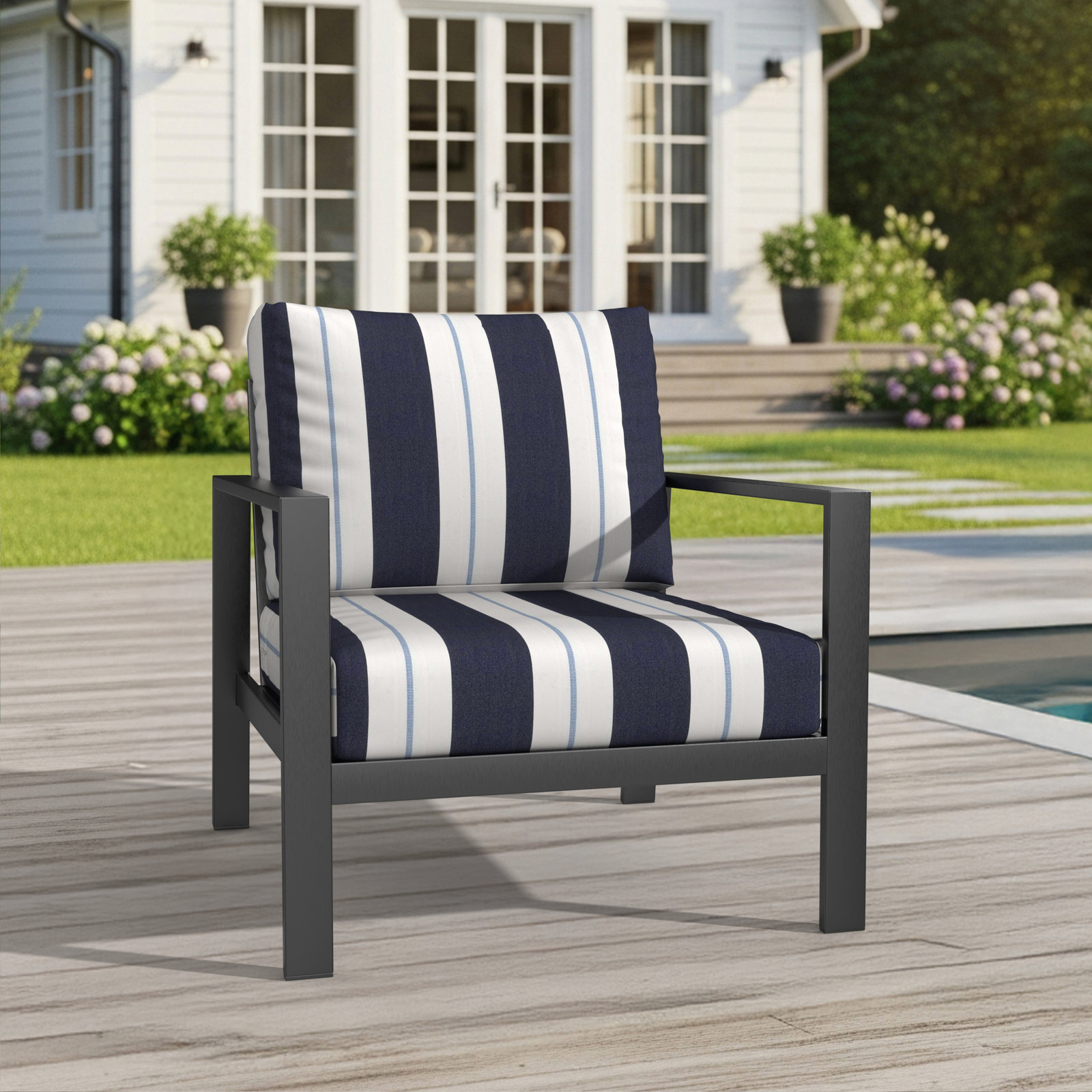 Amala 25" Sunbrella® Seat and Back Cushion, Sunbrella Relate Harbor
