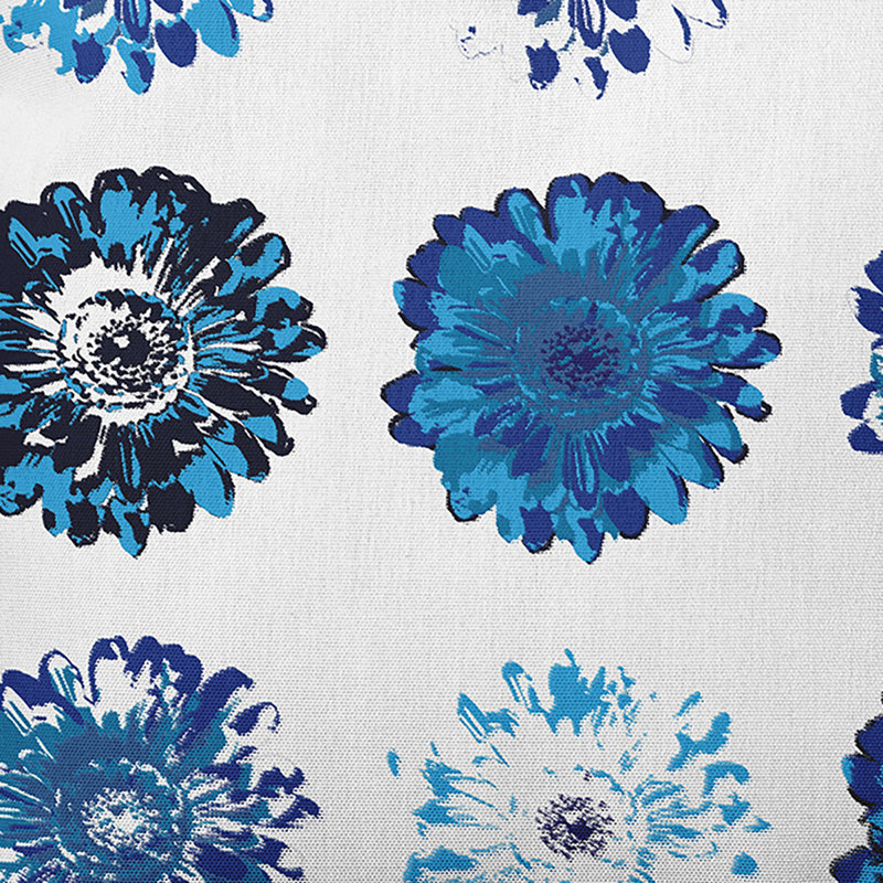 Happy Hippy Floral Reversible Throw Pillow, 18" H x 18" W, Blue