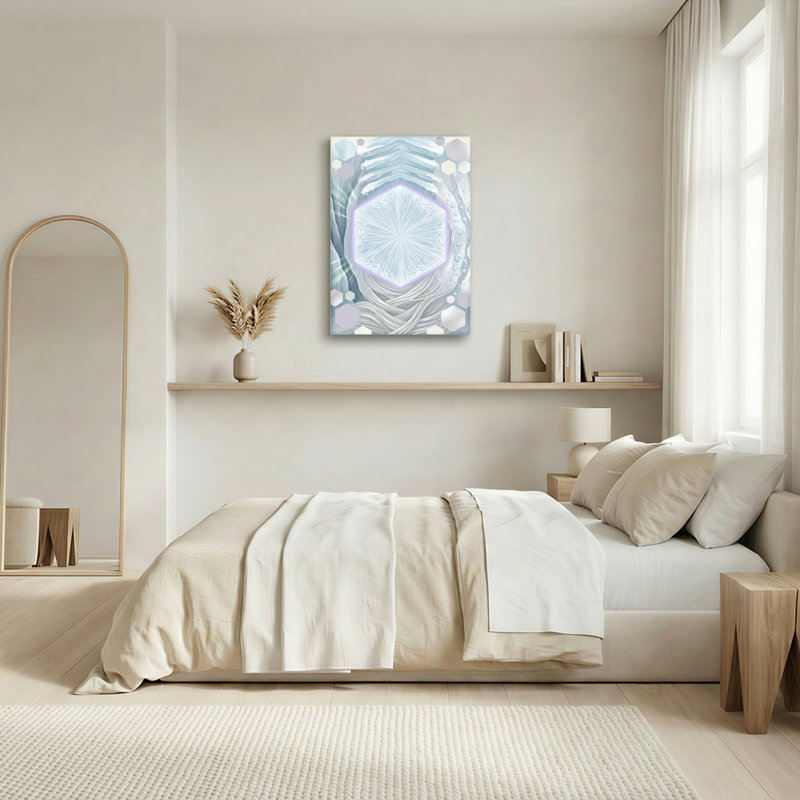 Ensemble de 1 tableau sur toile hexagonale en cristal, 48"H x 36"W, Wrapped Canvas
