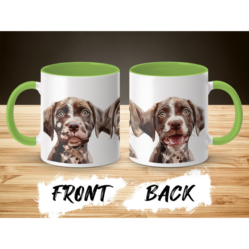 Ceramic Coffee Mug, Light Green, 3