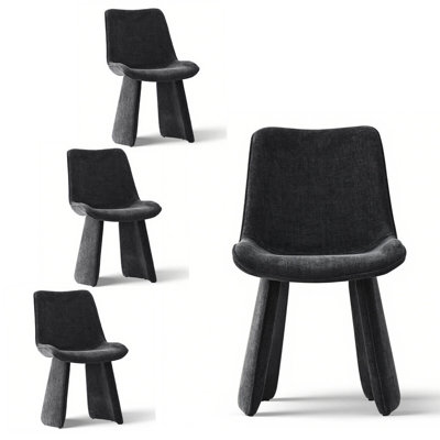 Hennigan Upholstered Dining Chairs with Sculptural Base