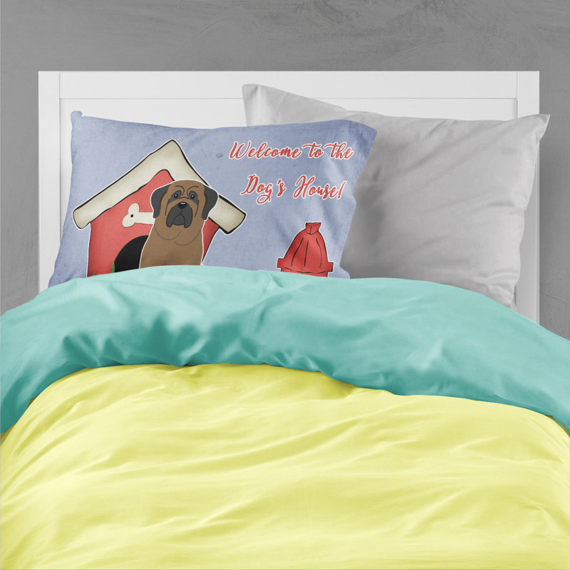 Taie d’oreiller chien house, Bull-mastiff