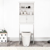 Edgeworth Freestanding Over-the-Toilet Storage Bathroom Storage Cabinet, White