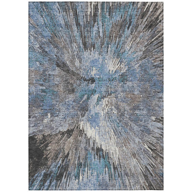 Machine Washable Indoor/Outdoor Pablo ACN2283 Abstract Rug, Rectangle 8' x 10'