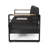 Black 3 Seater With Aluminum Frame And Protected Cushions Couch Stable Water- Upholstery,