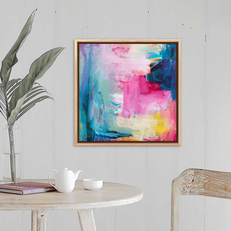 «Angelina» par Amira Rahim - impression, Toile avec cadre flottant, H 21,25 po x l 21,25 po, Naturel