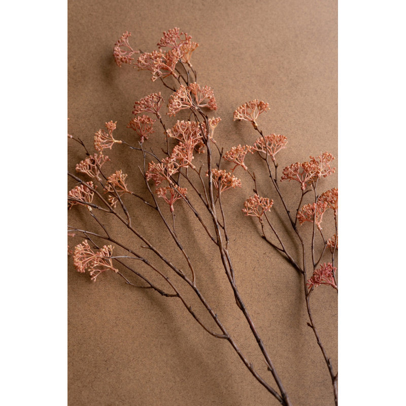  Ensemble de 6 tiges de fleurs de riz artificielles de 40 po de hauteur, Rose