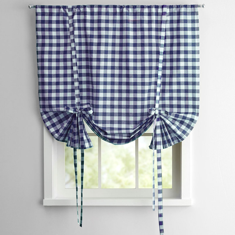 Cid Sheer Single Curtain Panel, Navy