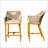 Outdoor Counter Height Bar Chairs With Arm And Backrest