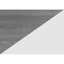Table rectangulaire à hauteur de comptoir 32 po, surface en stratifié gris, pieds en métal blanc, revêtement de cuisine, métal