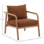 Aimee Teak Wood Outdoor Occasional Chair, Sienna