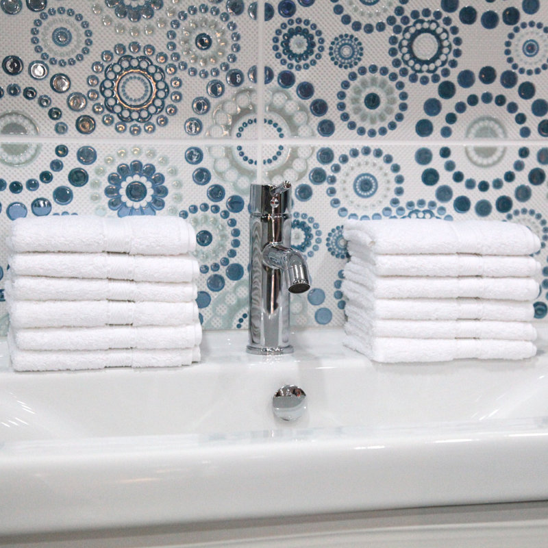 Luxury Hotel & Spa 12 Piece Turkish Cotton Washcloth Set