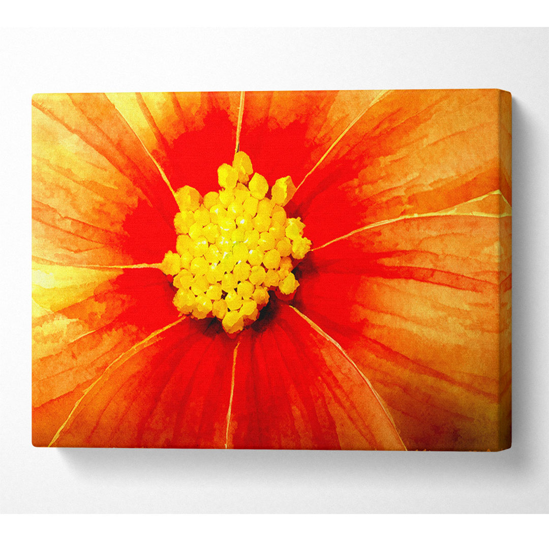 Orange Petal Delight - Kunstdrucke auf Leinwand