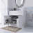 SOLID WOOD FRAME STORAGE BATHROOM VANITY WITH CERAMIC SINK-1375582707