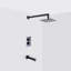 Devon 2-3 Way Shower Set With Tub Spout - Wall Mount - 8" Brass/Matt Black