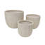 Ensemble de 3 pots à fleurs avec trous de drainage pour jardin