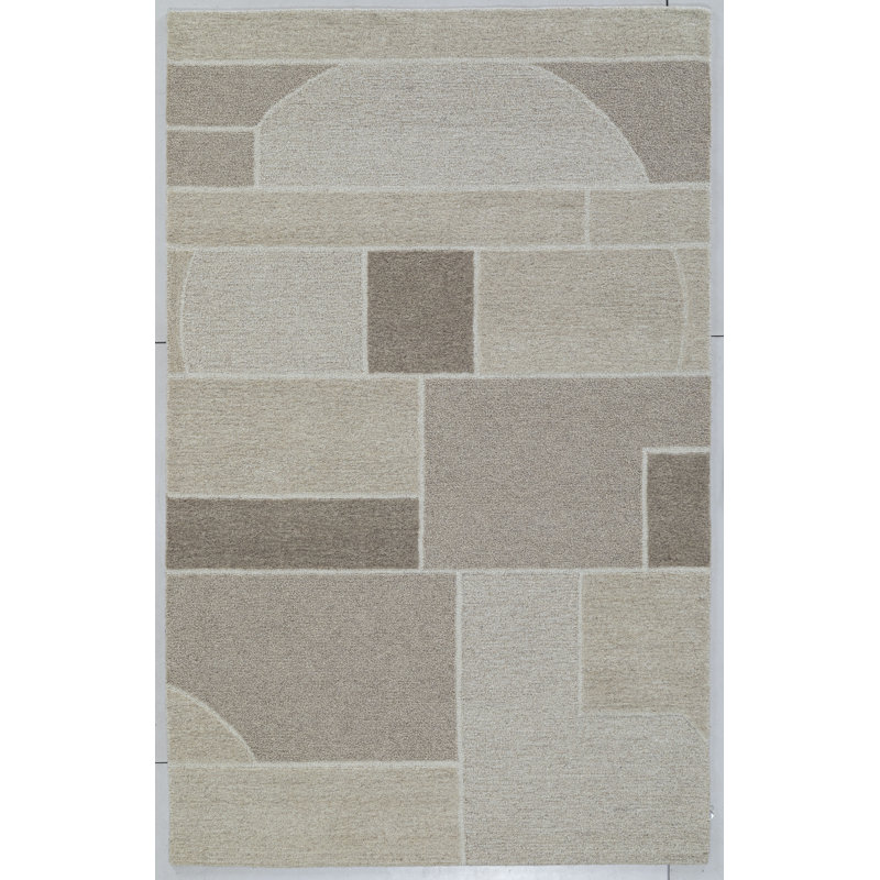 Tapis en laine touffeté à la main Madera, Rectangle 8 pi x 10 pi