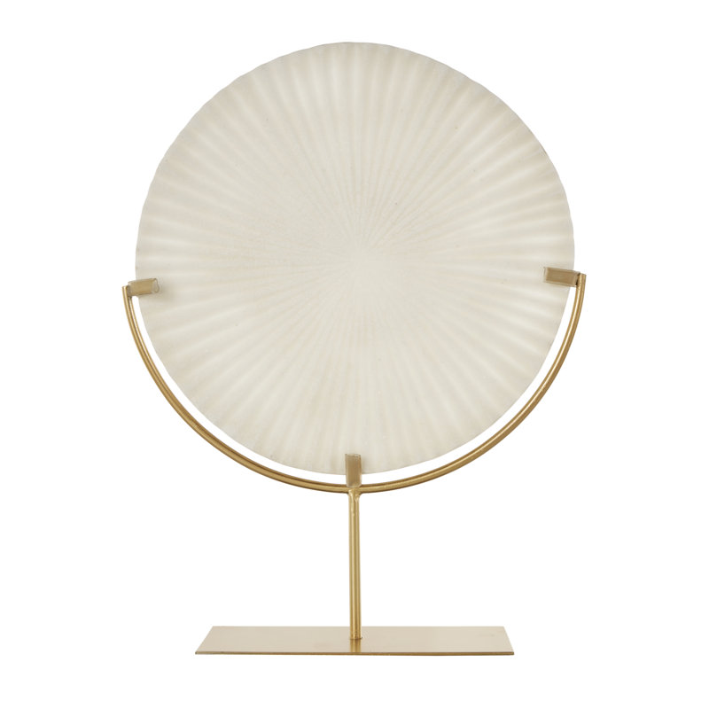 Sculpture décorative Vonny, H 19,35 po x l 14,8 po x P 3,95 po, Crème