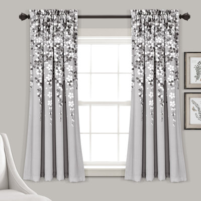 Weeping Flowers Room Darkening Pair