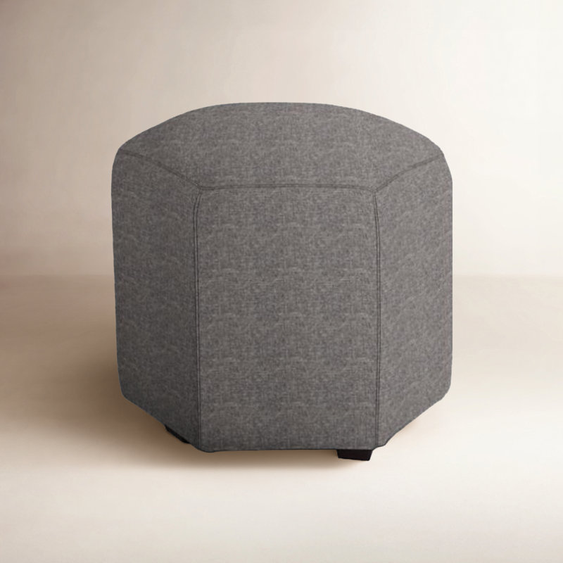 Ottoman, Adam Gray Performance Chenille