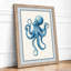 Blue Octopus Modern - Framed Print-192699932-192699933