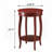 Red Round Side Table with Bottom Shelf and Cabriole Legs-552161781